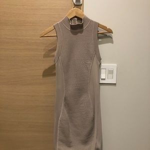 Parker - Sleeveless ribbed mock neck bandage dress